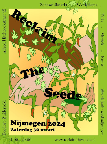 Flyer Reclaim the Seeds Nijmegen 30 maart 2024